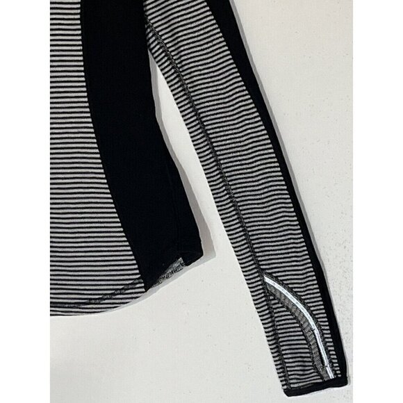 Lululemon Run U-Turn Mini Check Pique Heathered Black White Pullover Top - Picture 12 of 16